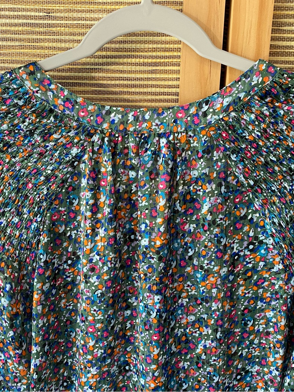 Zac & Rachel Semi-sheer Colorful Blouse Sz S - Picture 6 of 10